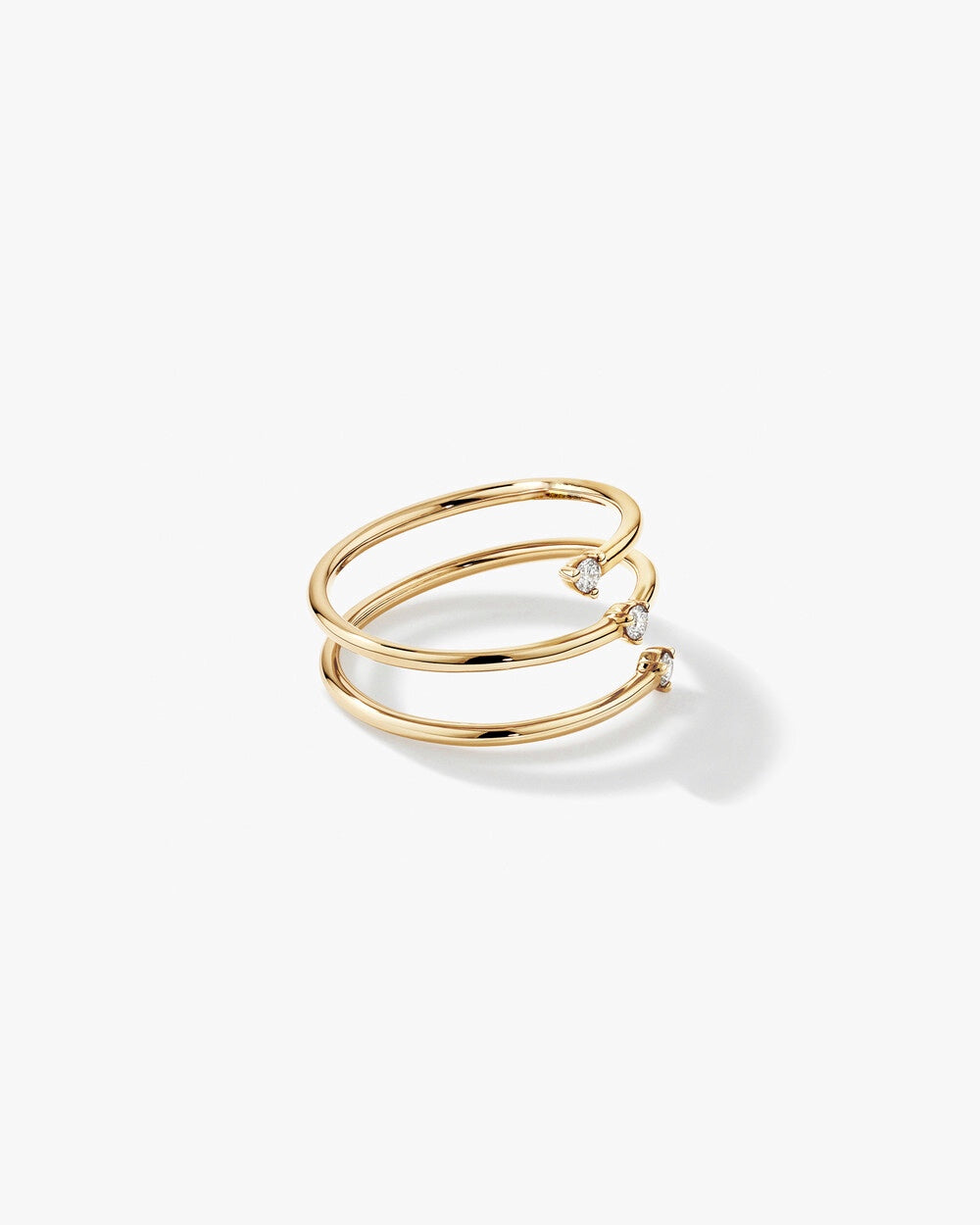 Diamond Accent Wrap Around Ring in 14kt Yellow Gold