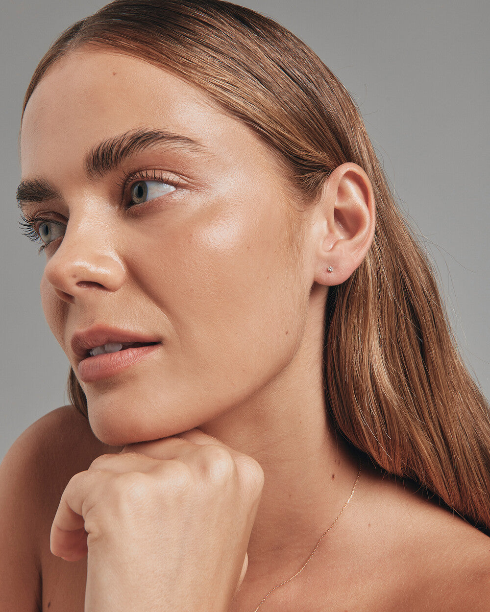 0.10 Carat TW Laboratory-Grown Diamond Mini Solitaire Stud Earrings in Yellow Gold Revat Jewels