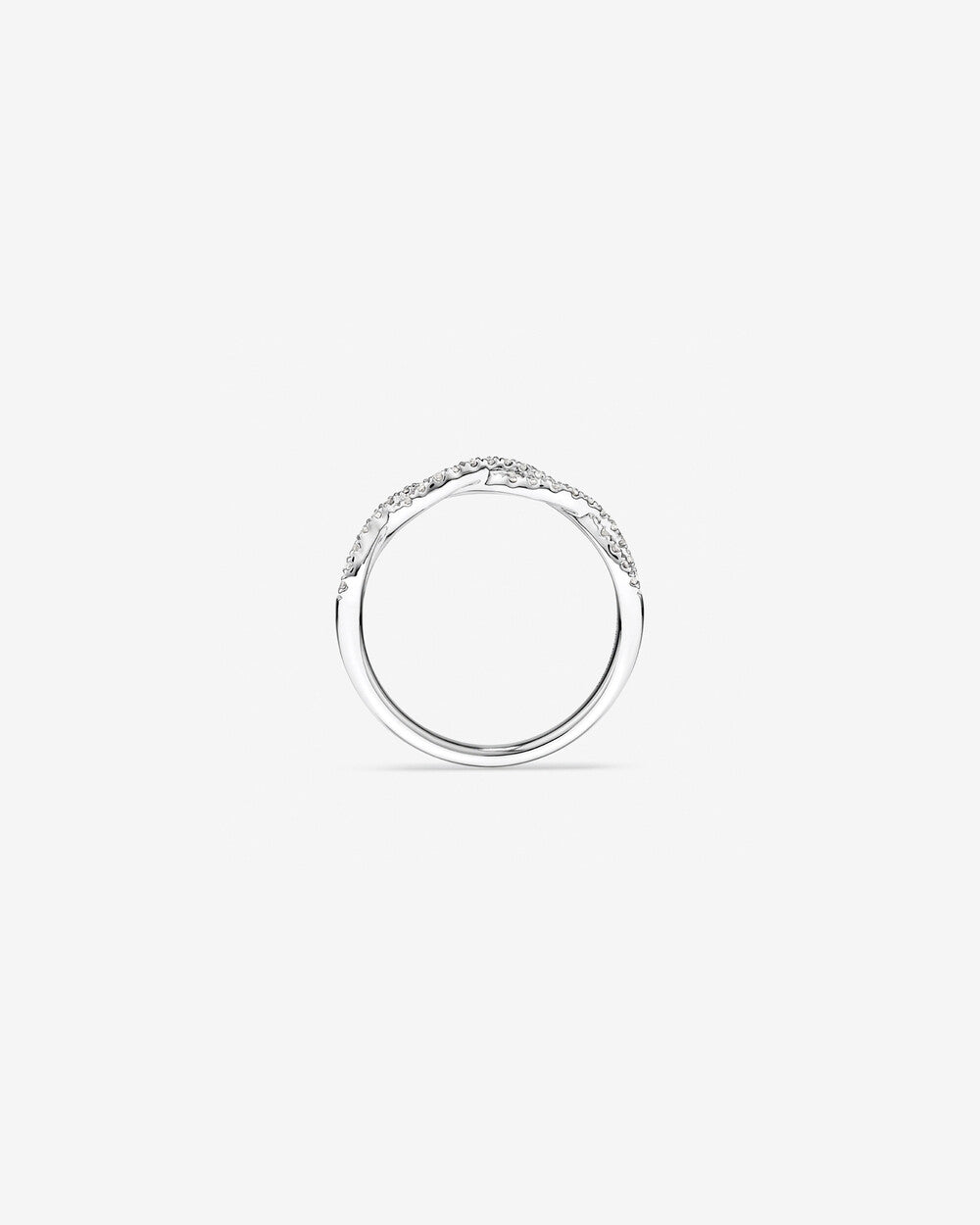 0.25 Carat TW Twist Diamond Wedding Ring in 14kt White Gold Revat Jewels