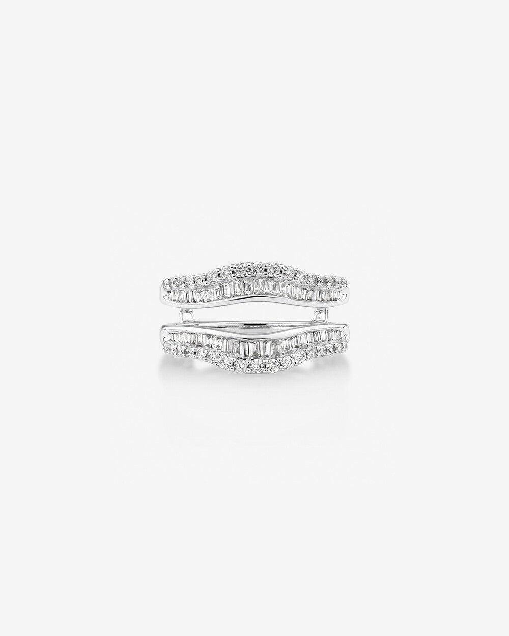 Enhancer Ring with 3/4 Carat TW of Diamonds in 14kt White Gold Revat Jewels