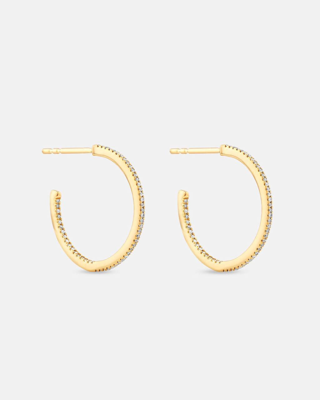 0.15 Carat TW Fine Laboratory-Grown Diamond Hoop Earrings