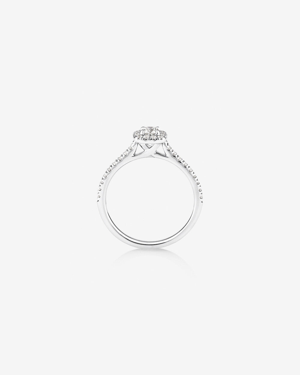Engagement Ring with 1/2 Carat TW of Diamonds in 14kt White Gold Revat Jewels