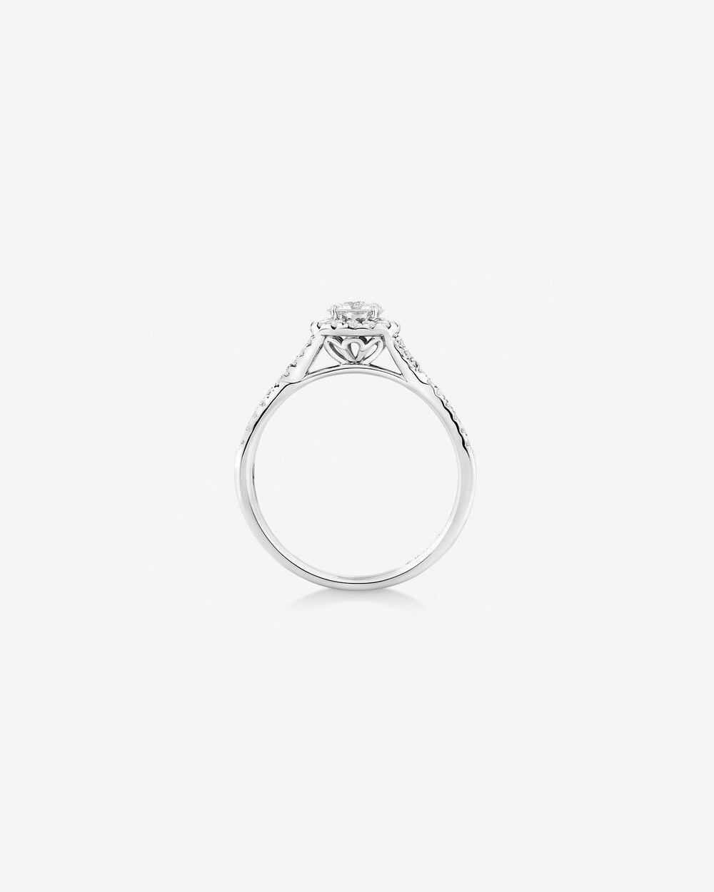 Engagement Ring with 0.70 Carat TW of Diamonds in 14kt White Gold Revat Jewels