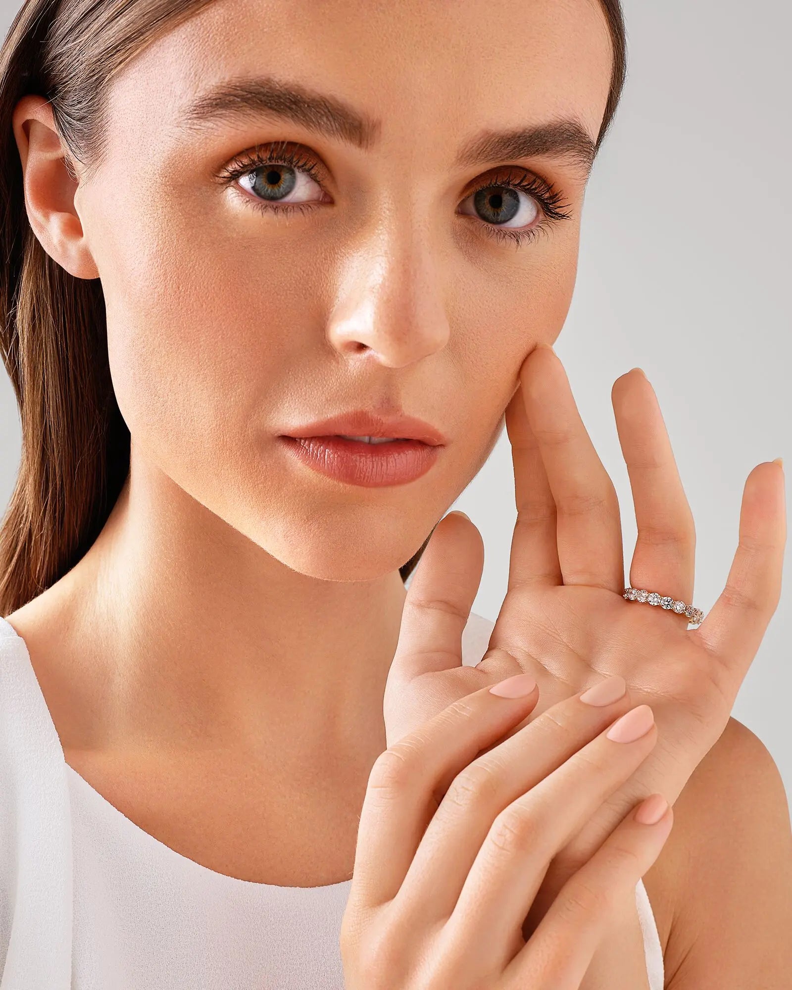 3.00 Carat TW Round Brilliant Laboratory-Grown Diamond Eternity Ring Revat Jewels