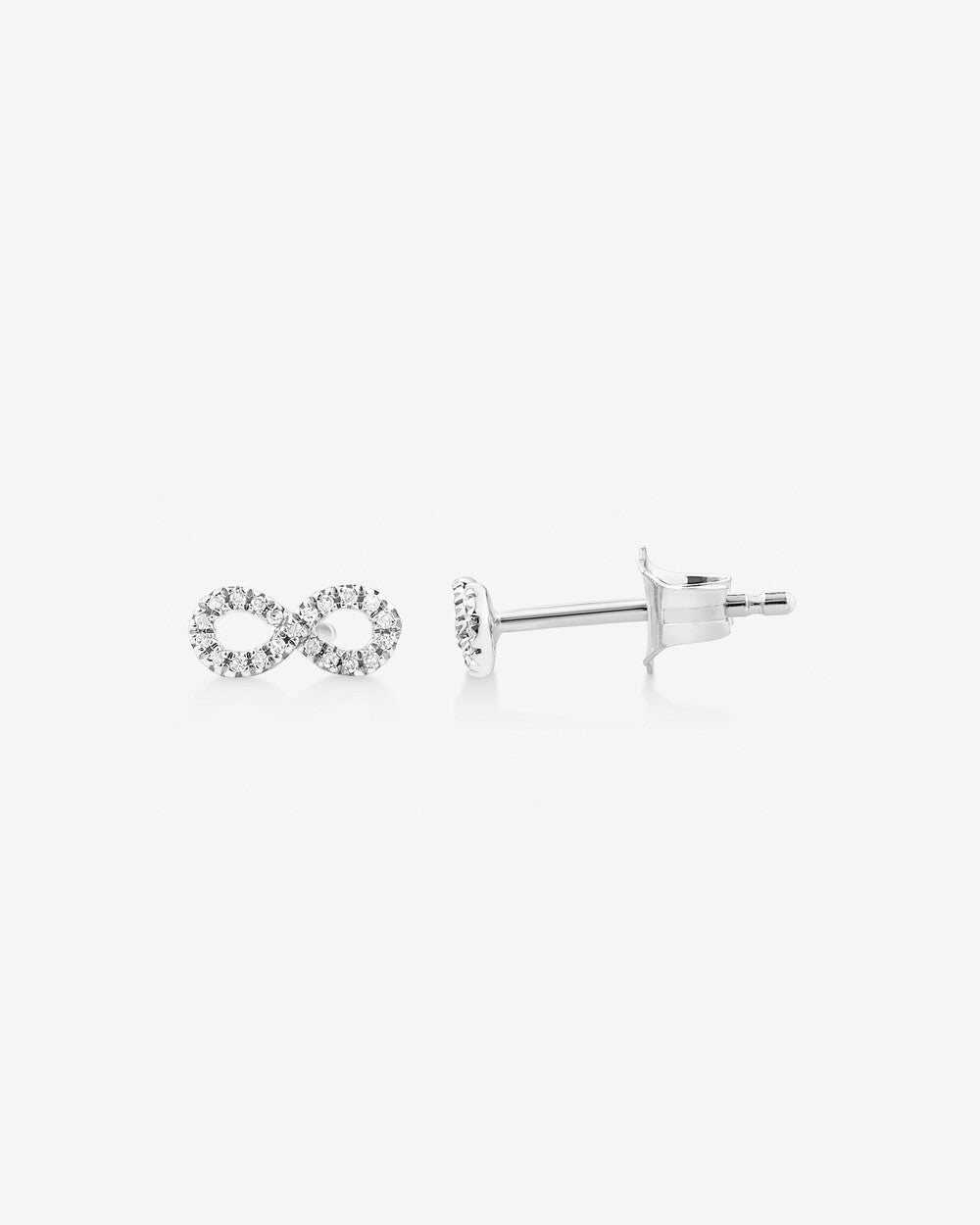 Mini Infinity Earrings with Laboratory-Grown Diamonds Revat Jewels