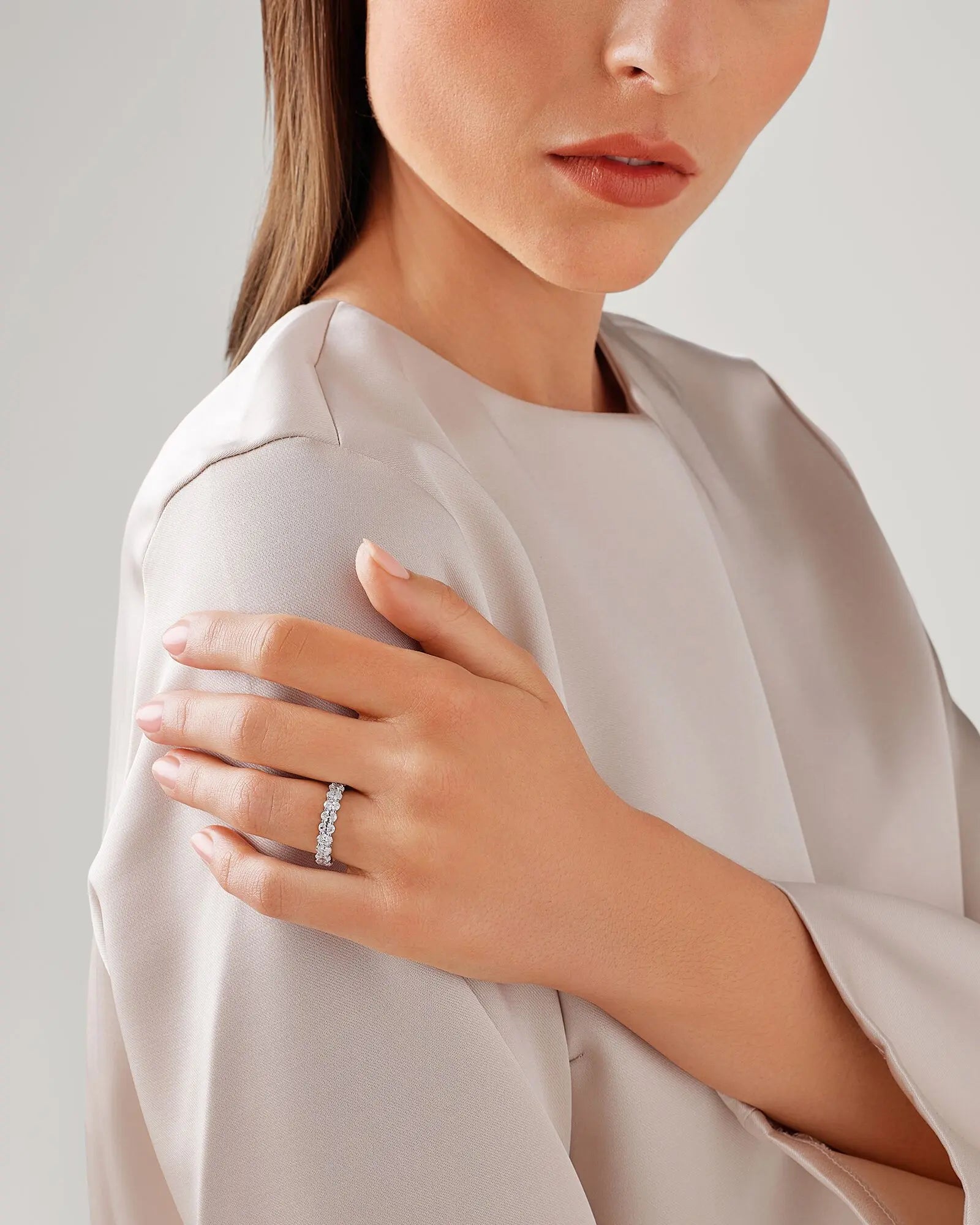 3.15 Carat TW Oval Laboratory-Grown Diamond Eternity Ring 2 Revat Jewels