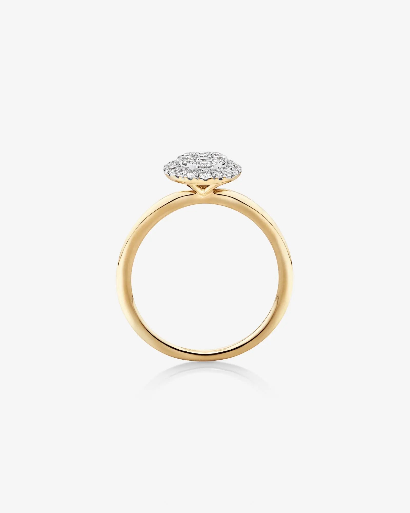 0.40 Carat TW Oval Shape Cluster Laboratory-Grown Diamond Engagement Ring Revat Jewels