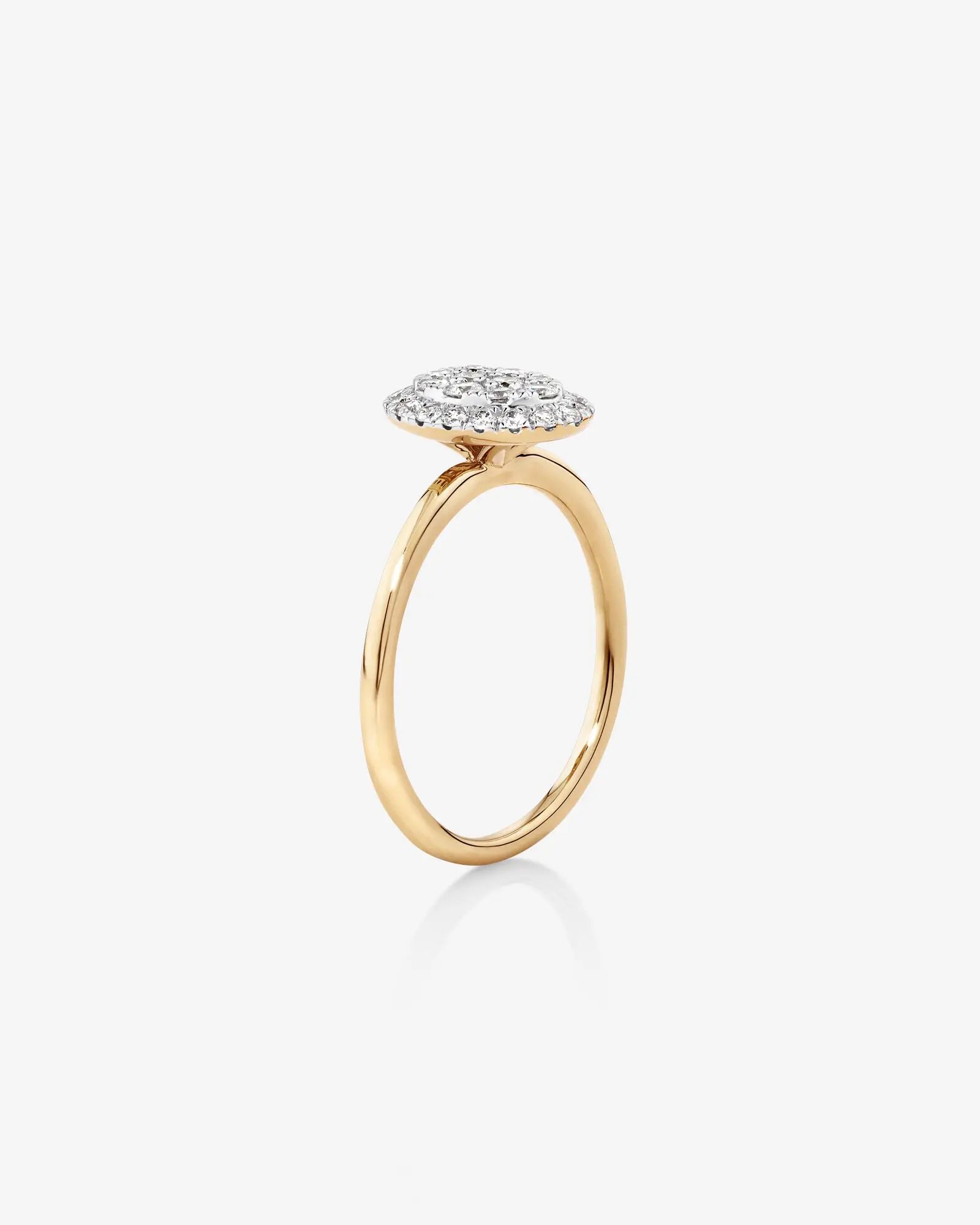 0.40 Carat TW Oval Shape Cluster Laboratory-Grown Diamond Engagement Ring Revat Jewels