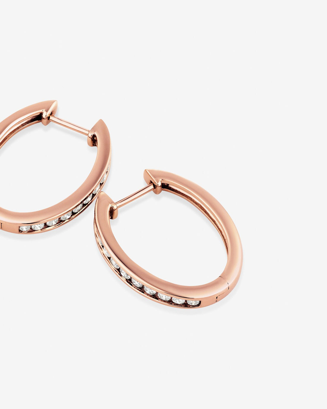 Huggie Earrings with 0.50 Carat TW of Diamonds in Rose Gold