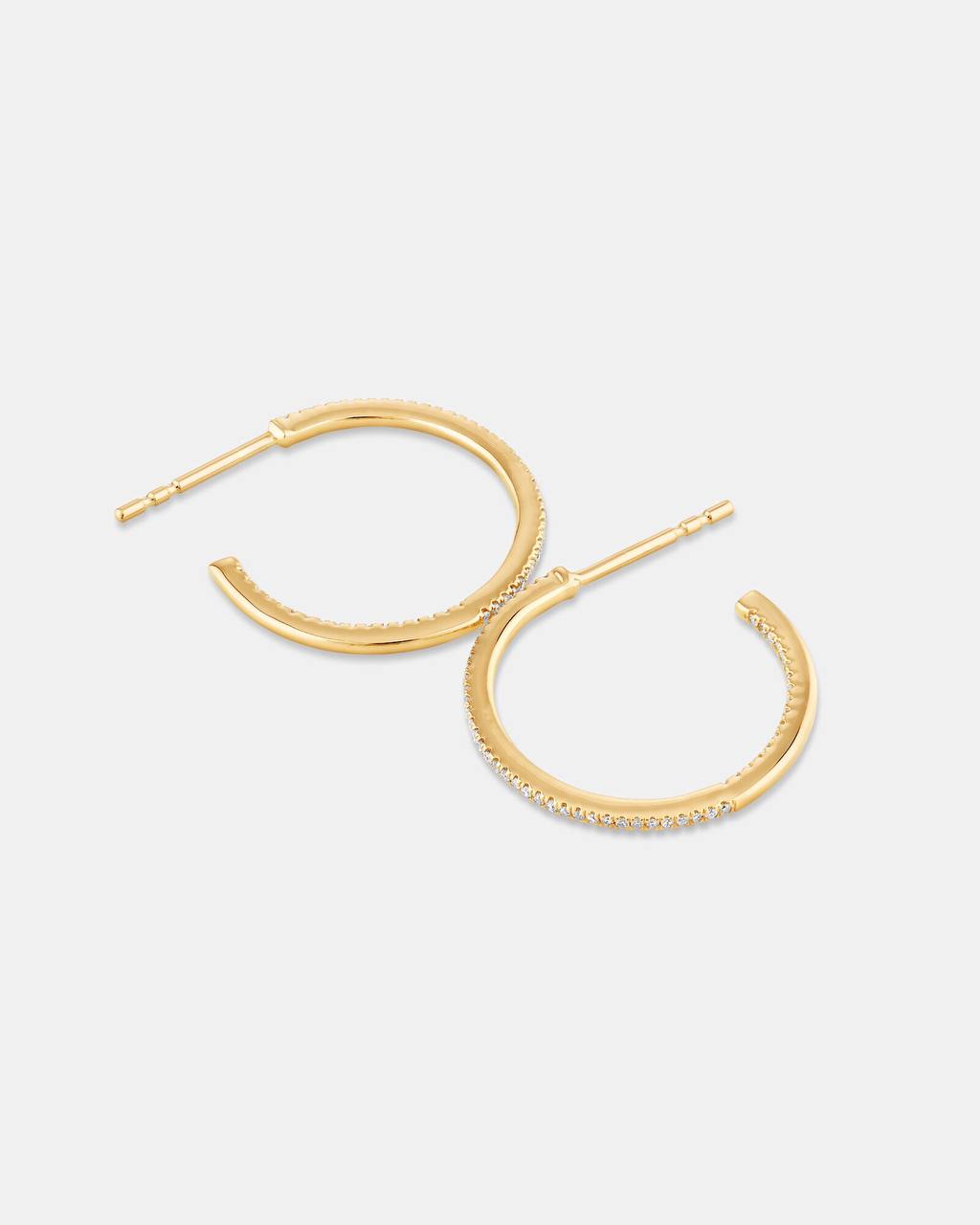 0.15 Carat TW Fine Laboratory-Grown Diamond Hoop Earrings