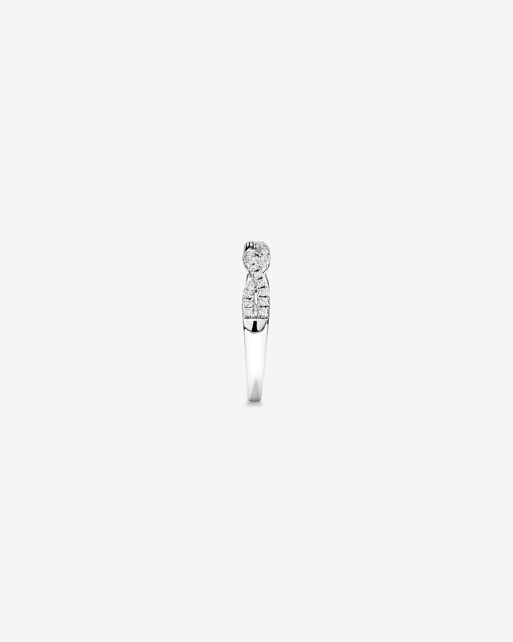 0.25 Carat TW Twist Diamond Wedding Ring in 14kt White Gold