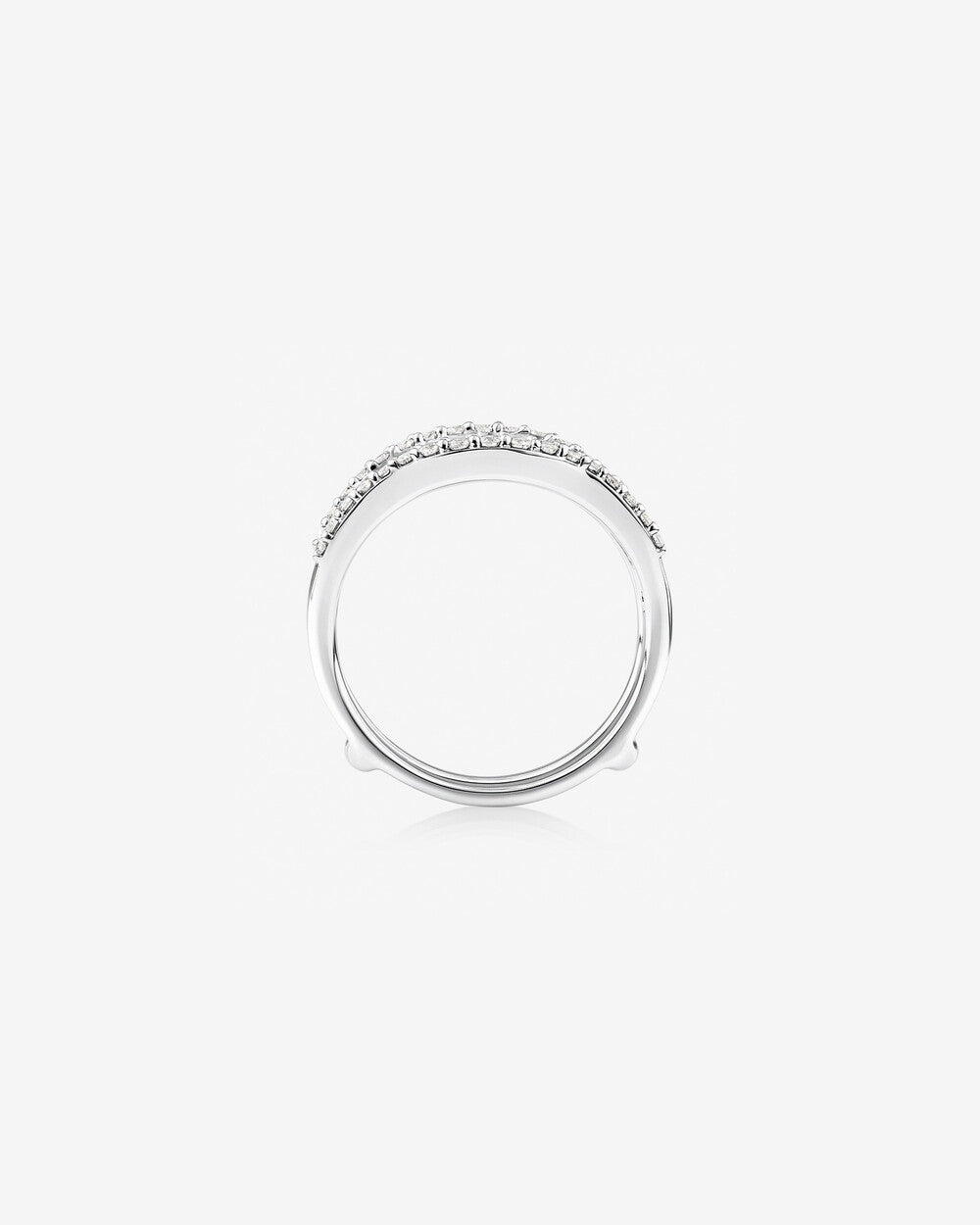 Enhancer Ring with 3/4 Carat TW of Diamonds in 14kt White Gold