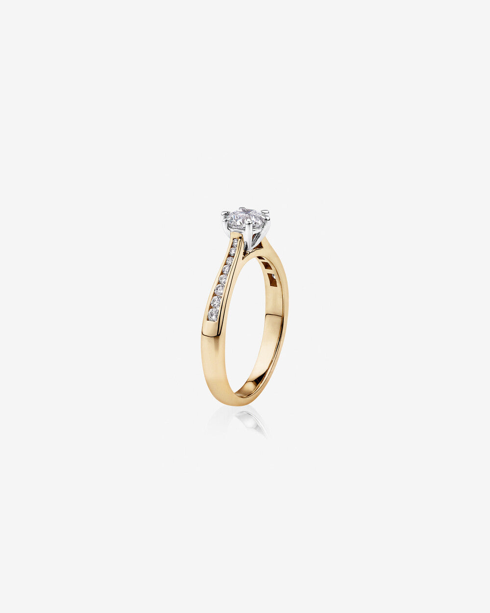 Ring with 0.73 Carat TW of Diamonds in 14kt Yellow & White Gold