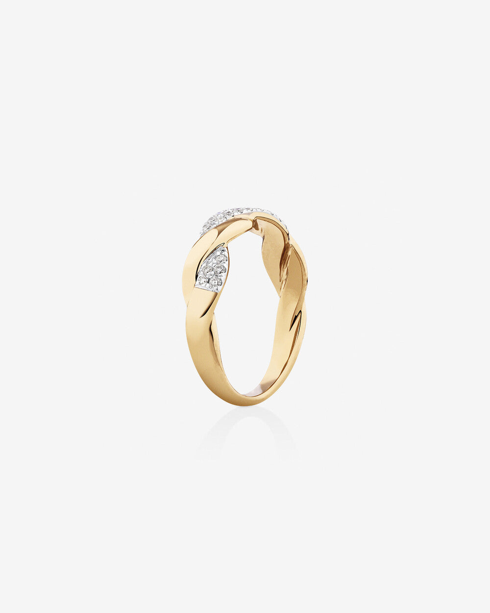 Twist Ring with 1/5 Carat TW of Diamonds in 14kt Yellow Gold Revat Jewels