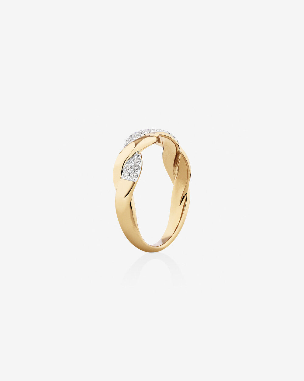 Twist Ring with 1/5 Carat TW of Diamonds in 14kt Yellow Gold