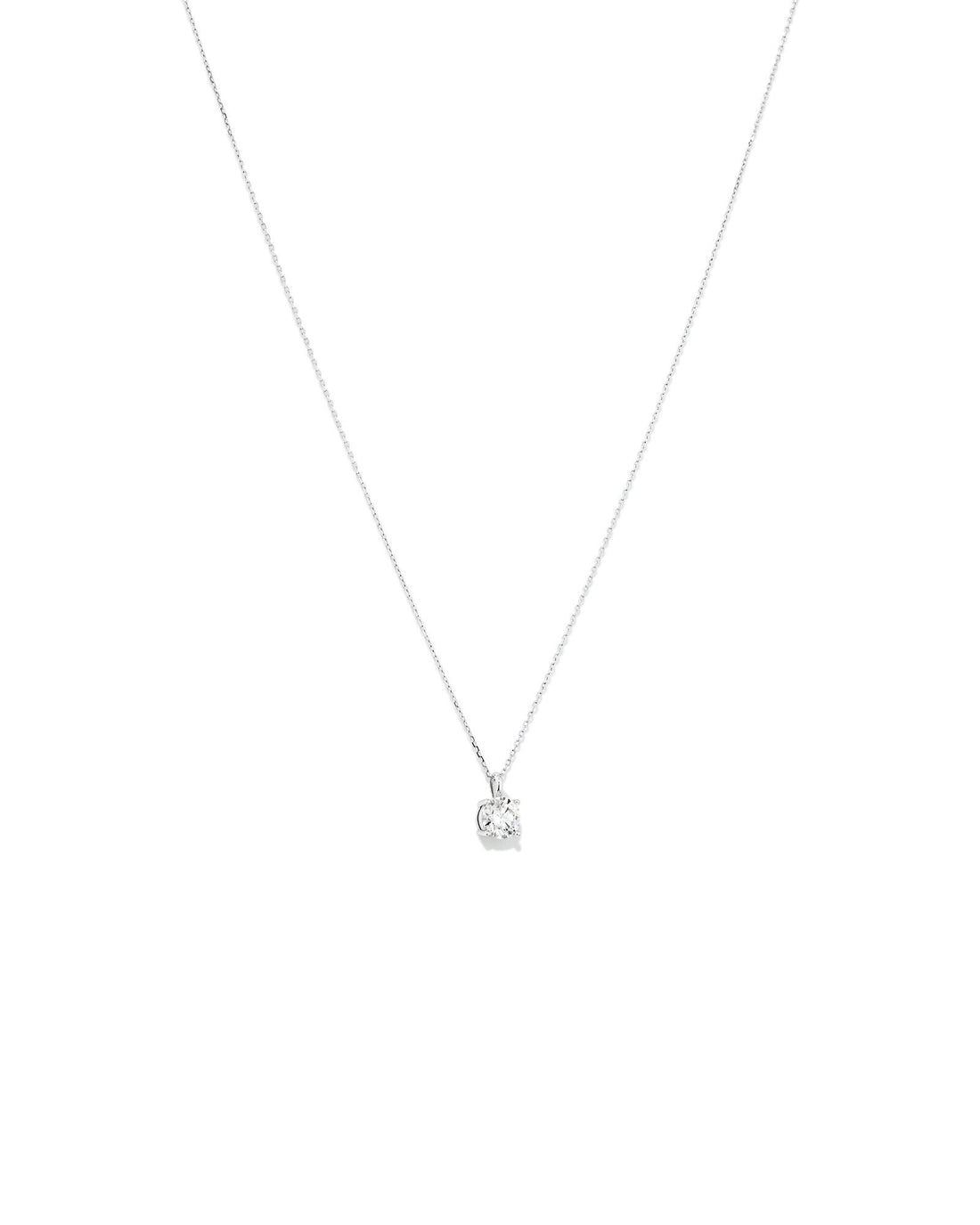 1.00 Carat TW Laboratory-Grown Diamond Solitaire Pendant in 14kt White Gold