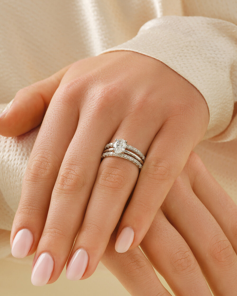 Enhancer Ring with 1/2 Carat TW of Diamonds in 14kt White Gold Revat Jewels