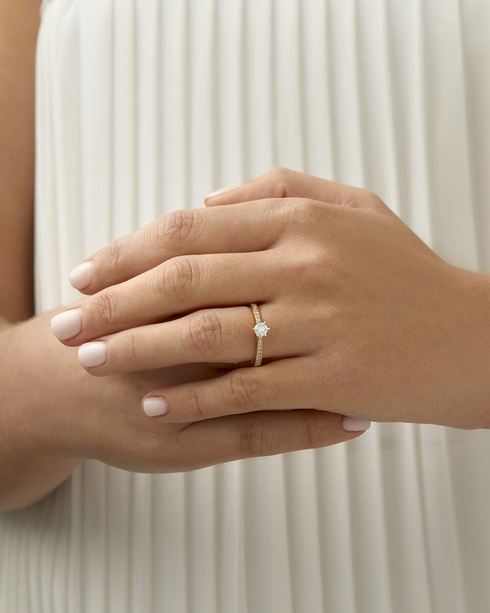 Ring with 0.48 Carat TW of Diamonds in 14kt Yellow & White Gold Revat Jewels