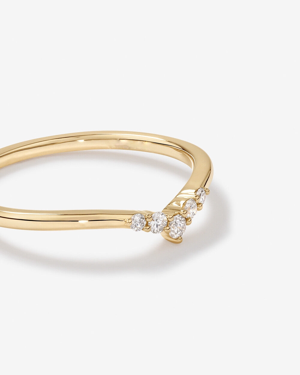 Laboratory-Grown Diamond Chevron Wedding Band Revat Jewels