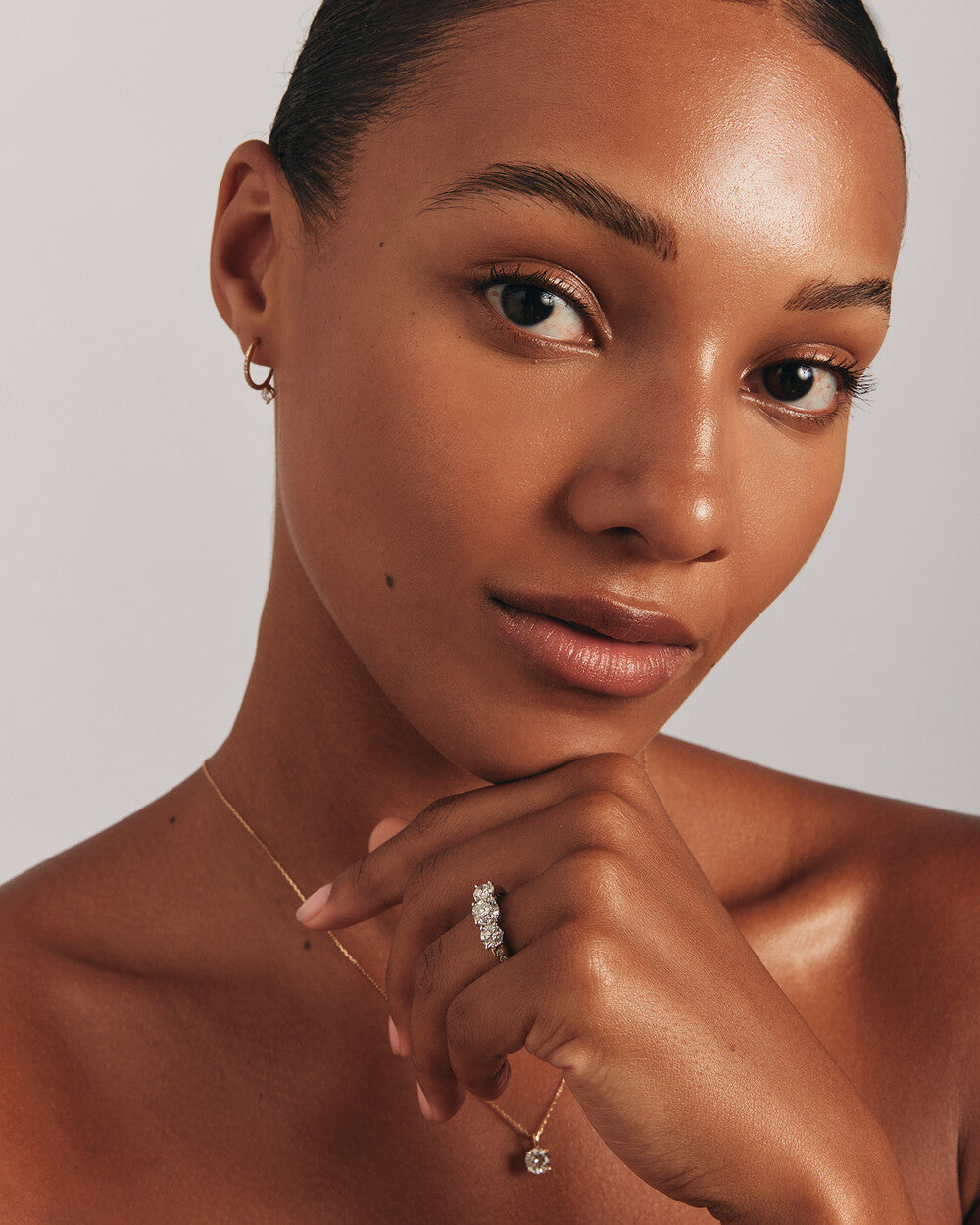 2.00 Carat TW Three Stone Round Brilliant Diamond Engagement Ring in 14kt Yellow and White Gold Revat Jewels