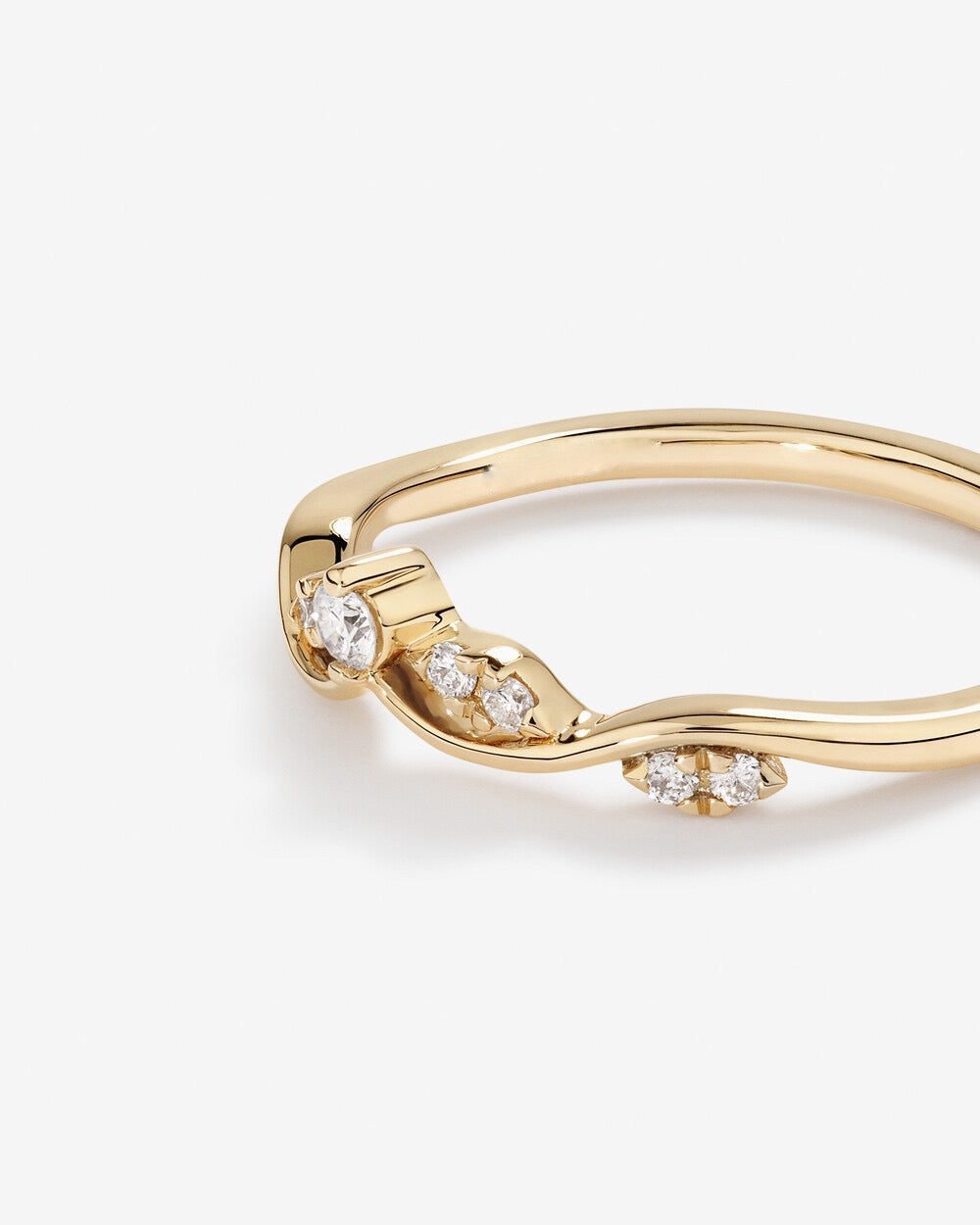 0.12 Carat TW Laboratory-Grown Diamond Contoured Wedding Band Revat Jewels